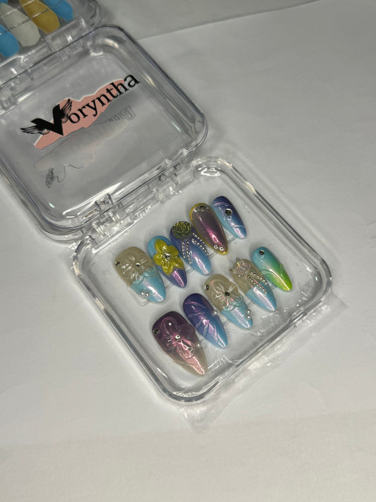 Vintage Cherry Handmade Nails