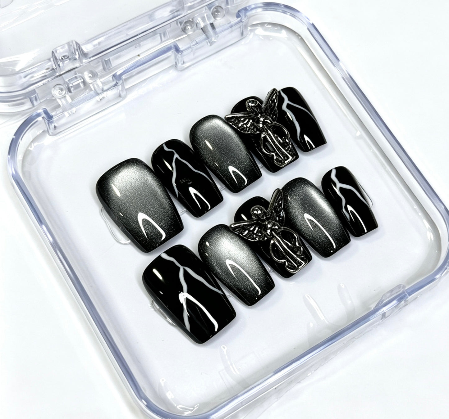 Dark Angel Color Handmade Nails