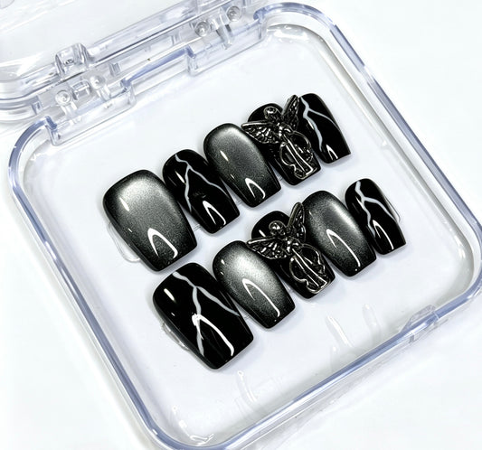 Dark Angel Color Handmade Nails