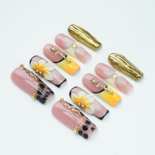 Dark Academia Wings Nails