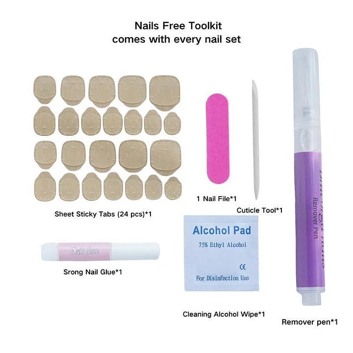 Handmade 3D Butterfly Stiletto False Nails – Press-On Nails for Easy Wear