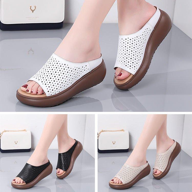 Wow!! | Last Day 30% OFF |Women's Hollow Carved Casual Cowhide Leather Sandals