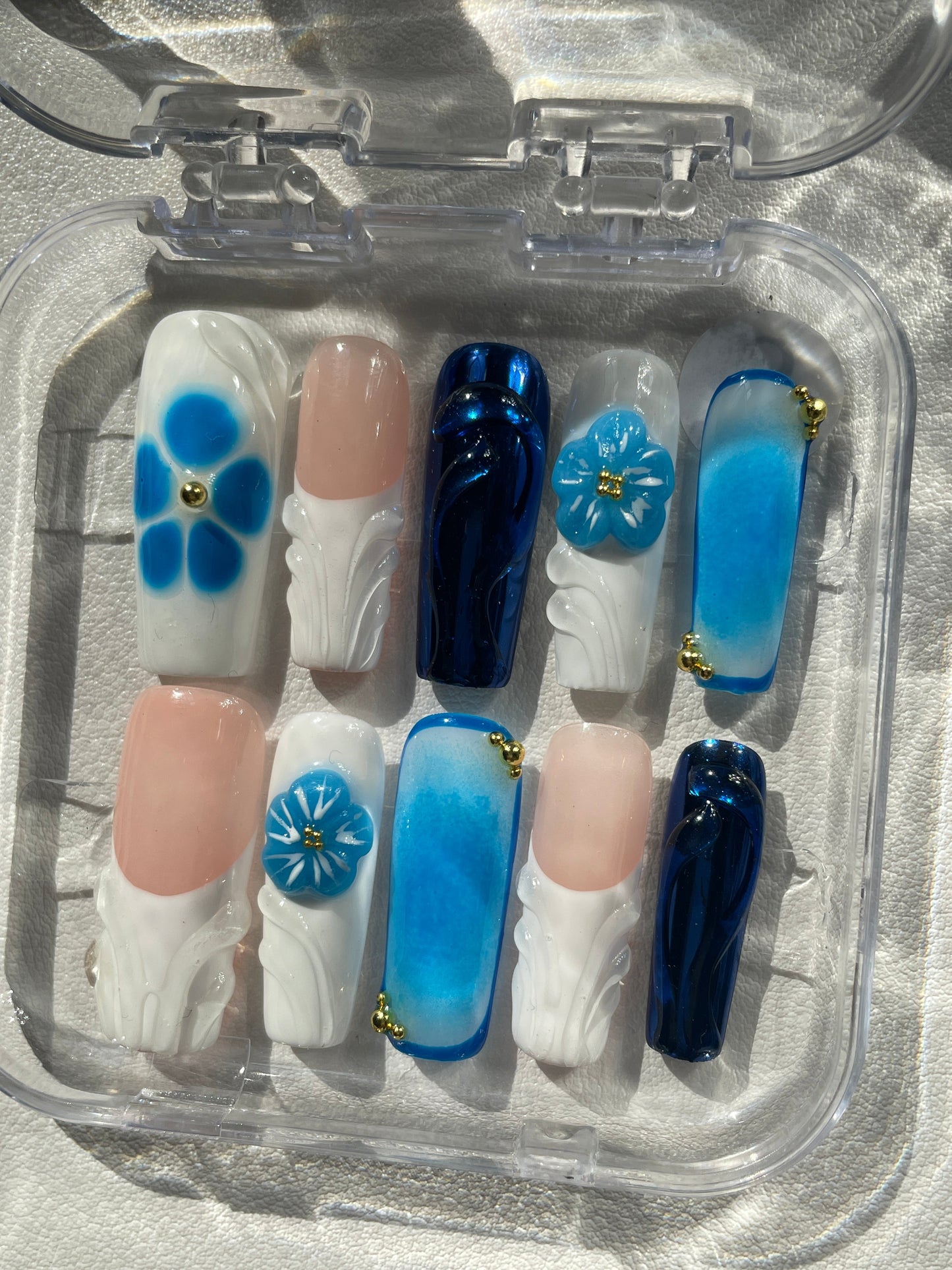 Oceanic Bloom Nails