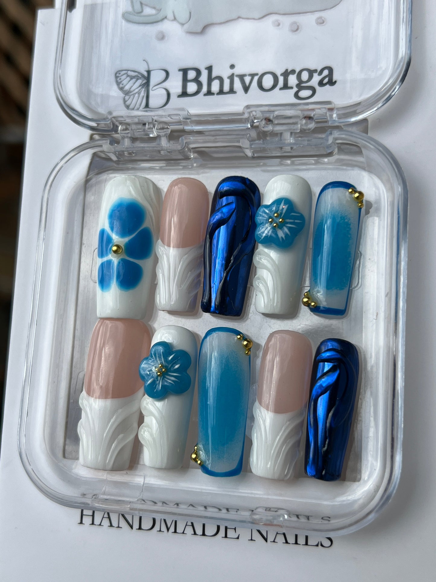 Oceanic Bloom Nails