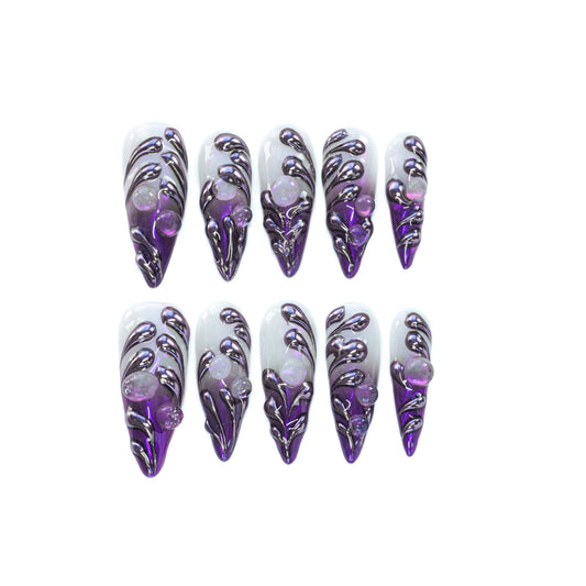 Galactic Bloom & Twilight Dew Nails